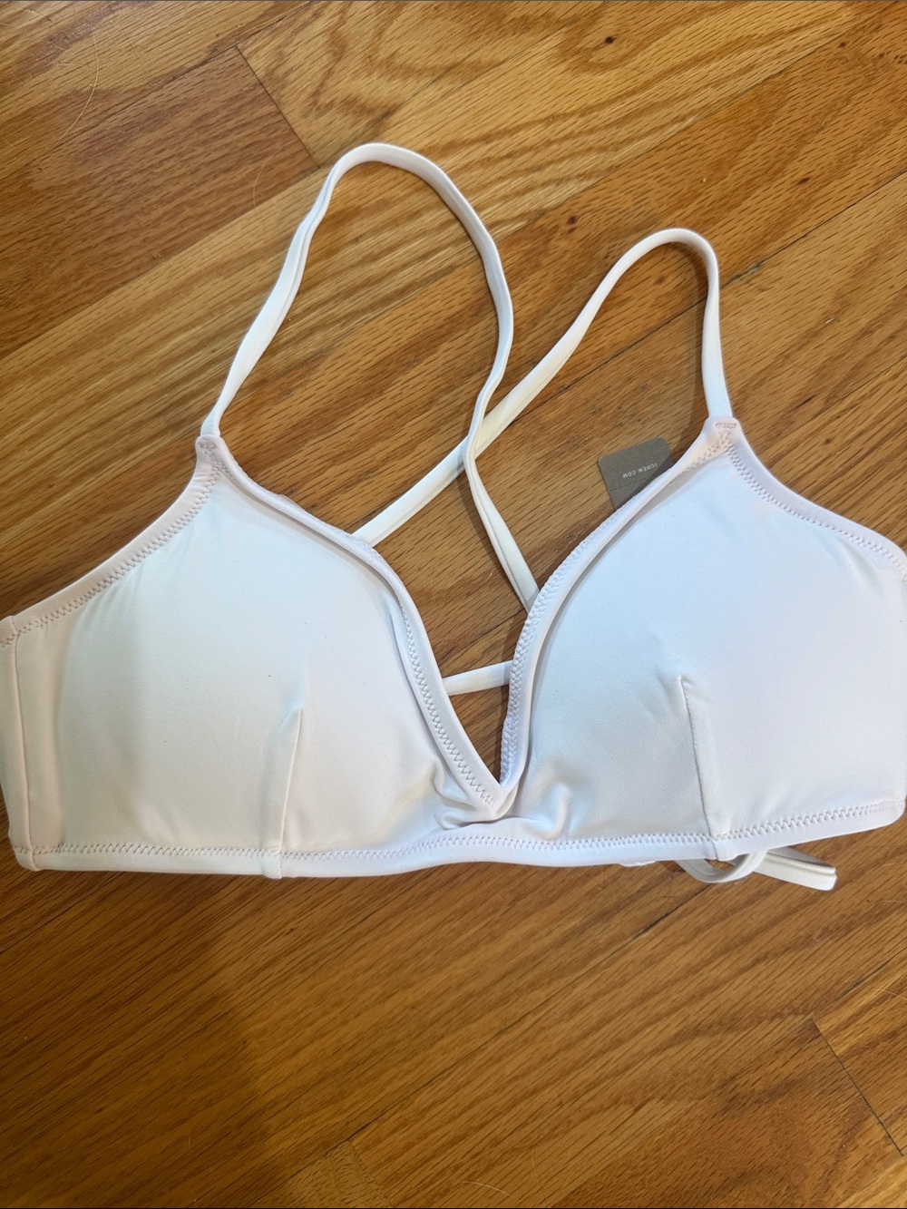 J. Crew White Strappy Triangle Bralette